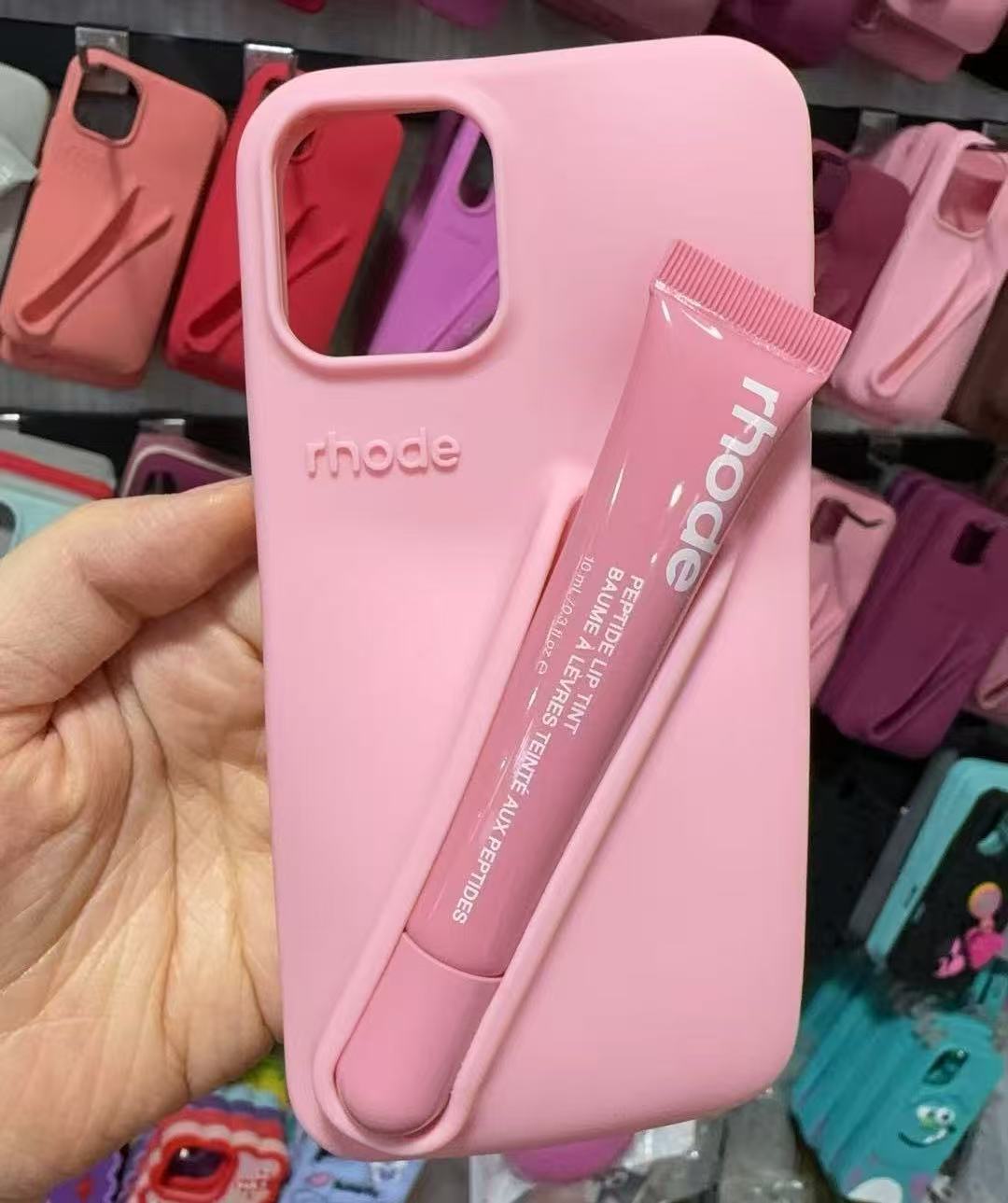 Funda Silicona Rhode con Brillo Labial 3D para iPhone