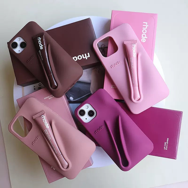 Funda Silicona Rhode con Brillo Labial 3D para iPhone