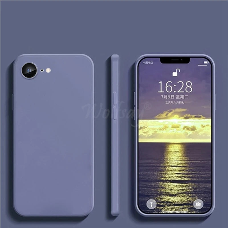 Funda Silicona Líquida Antigolpes para iPhone 16e / 17e / SE 4