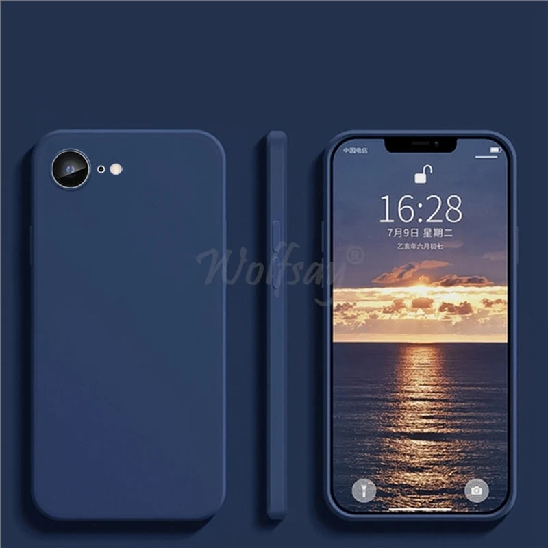 Funda Silicona Líquida Antigolpes para iPhone 16e / 17e / SE 4