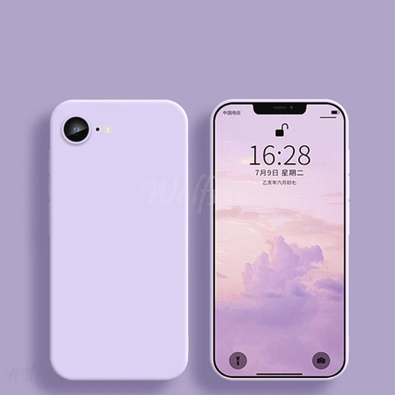 Funda Silicona Líquida Antigolpes para iPhone 16e / 17e / SE 4