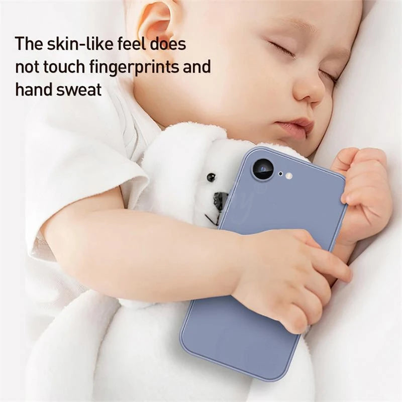 Funda Silicona Líquida Antigolpes para iPhone 16e / 17e / SE 4