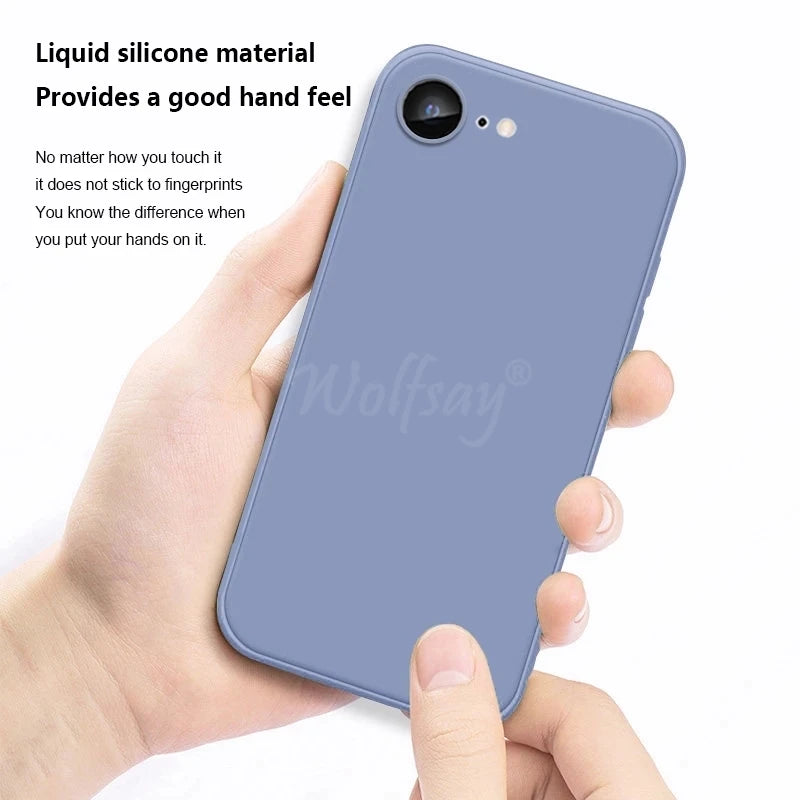Funda Silicona Líquida Antigolpes para iPhone 16e / 17e / SE 4