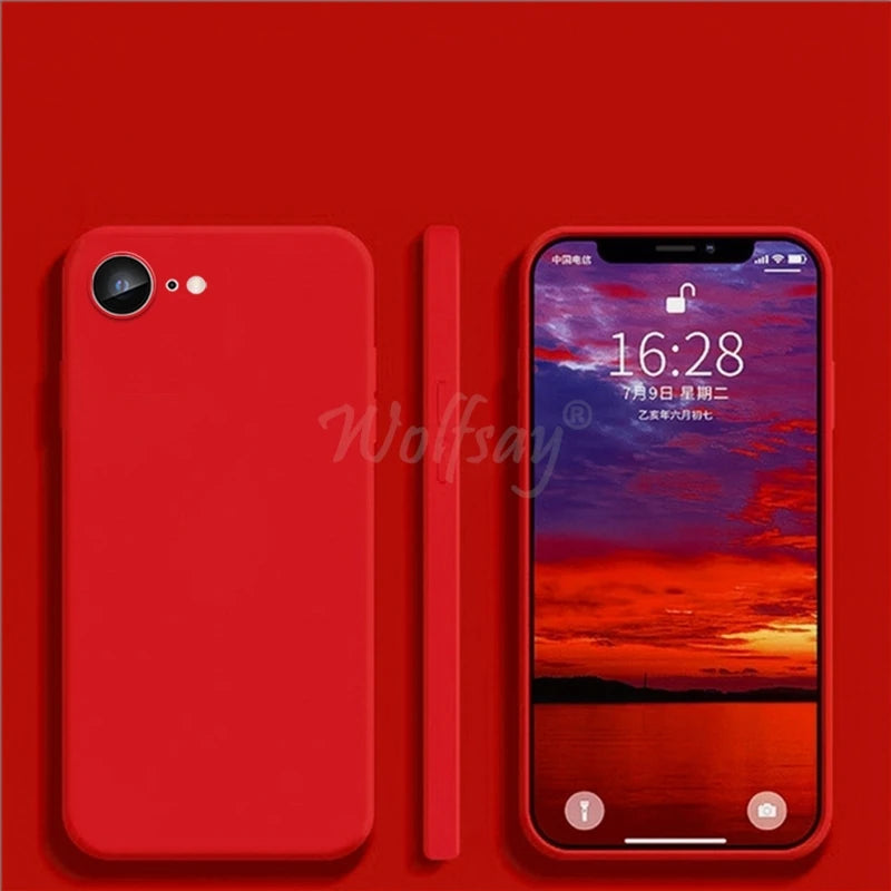 Funda Silicona Líquida Antigolpes para iPhone 16e / 17e / SE 4