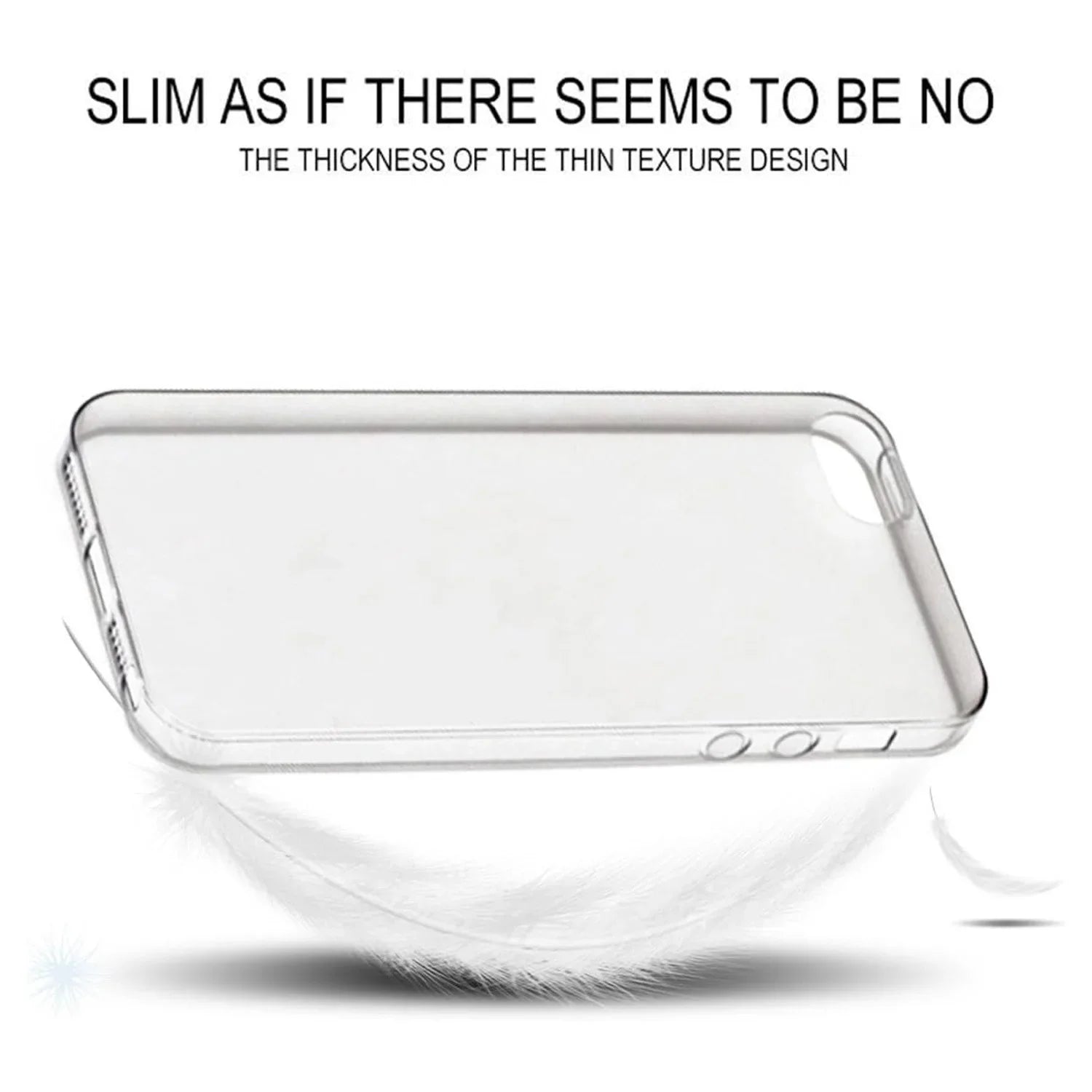 Funda Silicona Transparente para iPhone 5, 5S, SE, 7 y 8