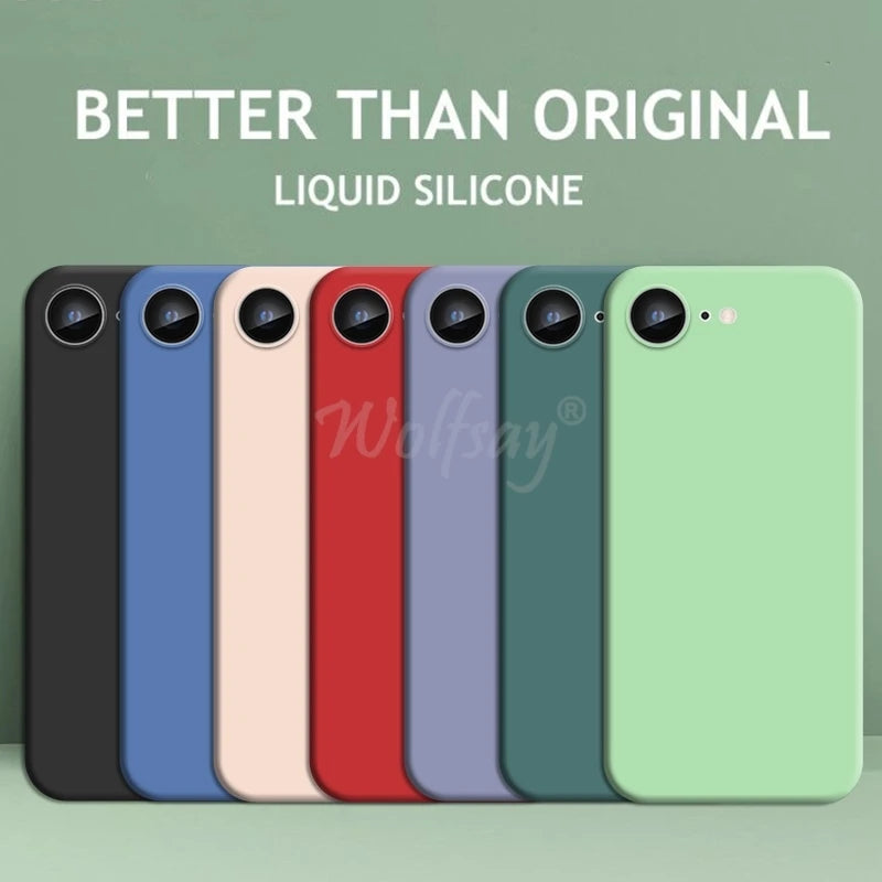 Funda Silicona Líquida Antigolpes para iPhone 16e / 17e / SE 4
