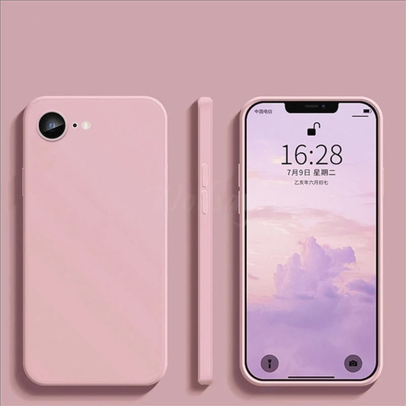 Funda Silicona Líquida Antigolpes para iPhone 16e / 17e / SE 4