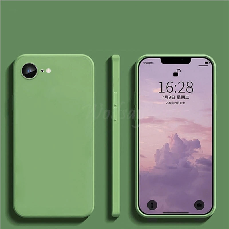 Funda Silicona Líquida Antigolpes para iPhone 16e / 17e / SE 4