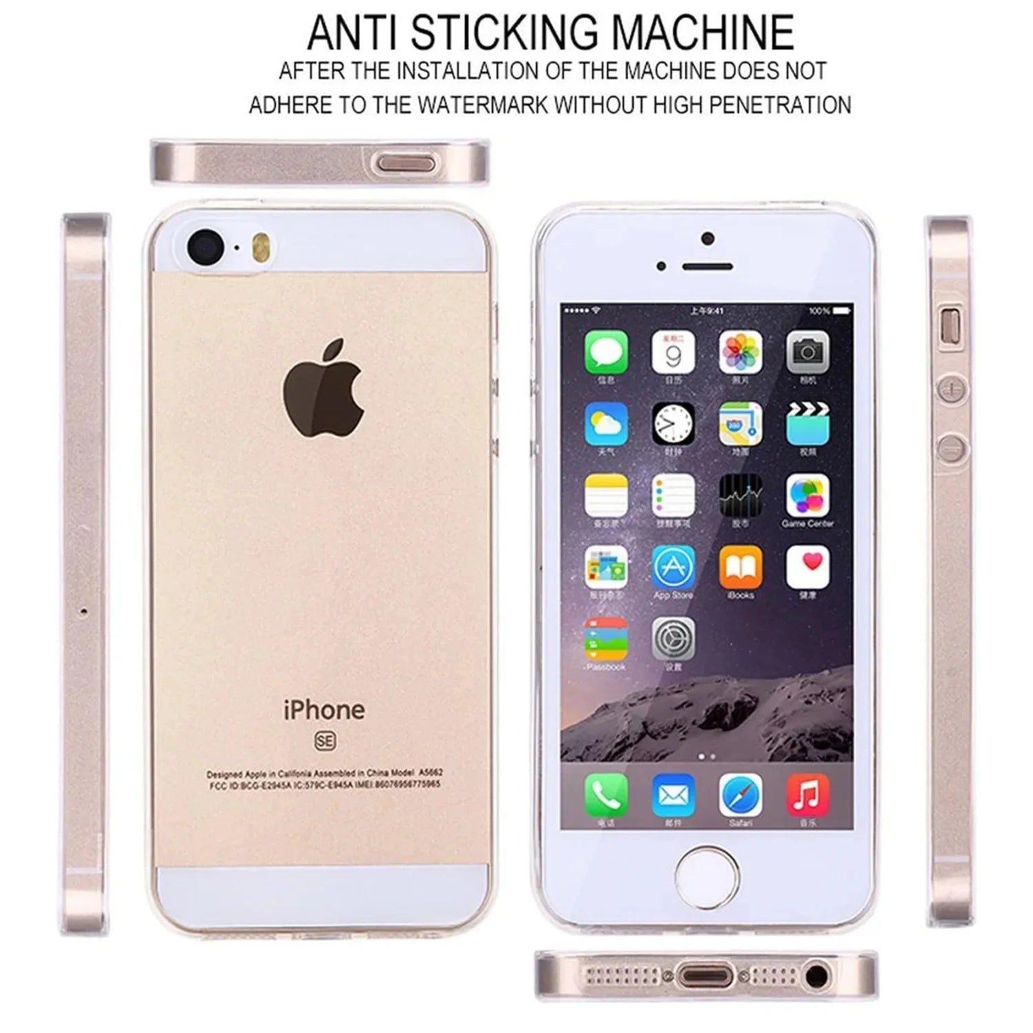 Funda Silicona Transparente para iPhone 5, 5S, SE, 7 y 8